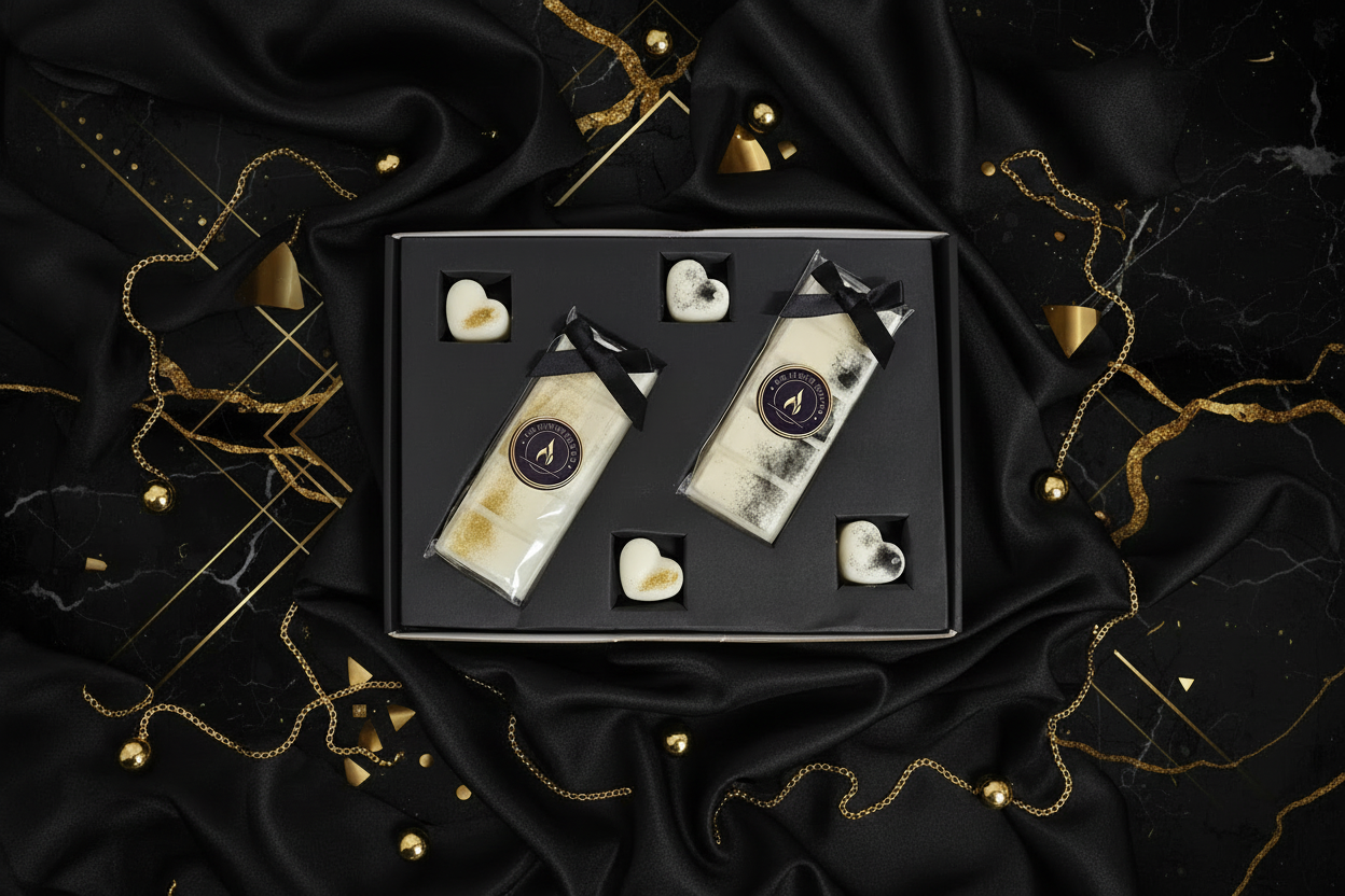 Gift Set - Black Silk & Gold Confetti