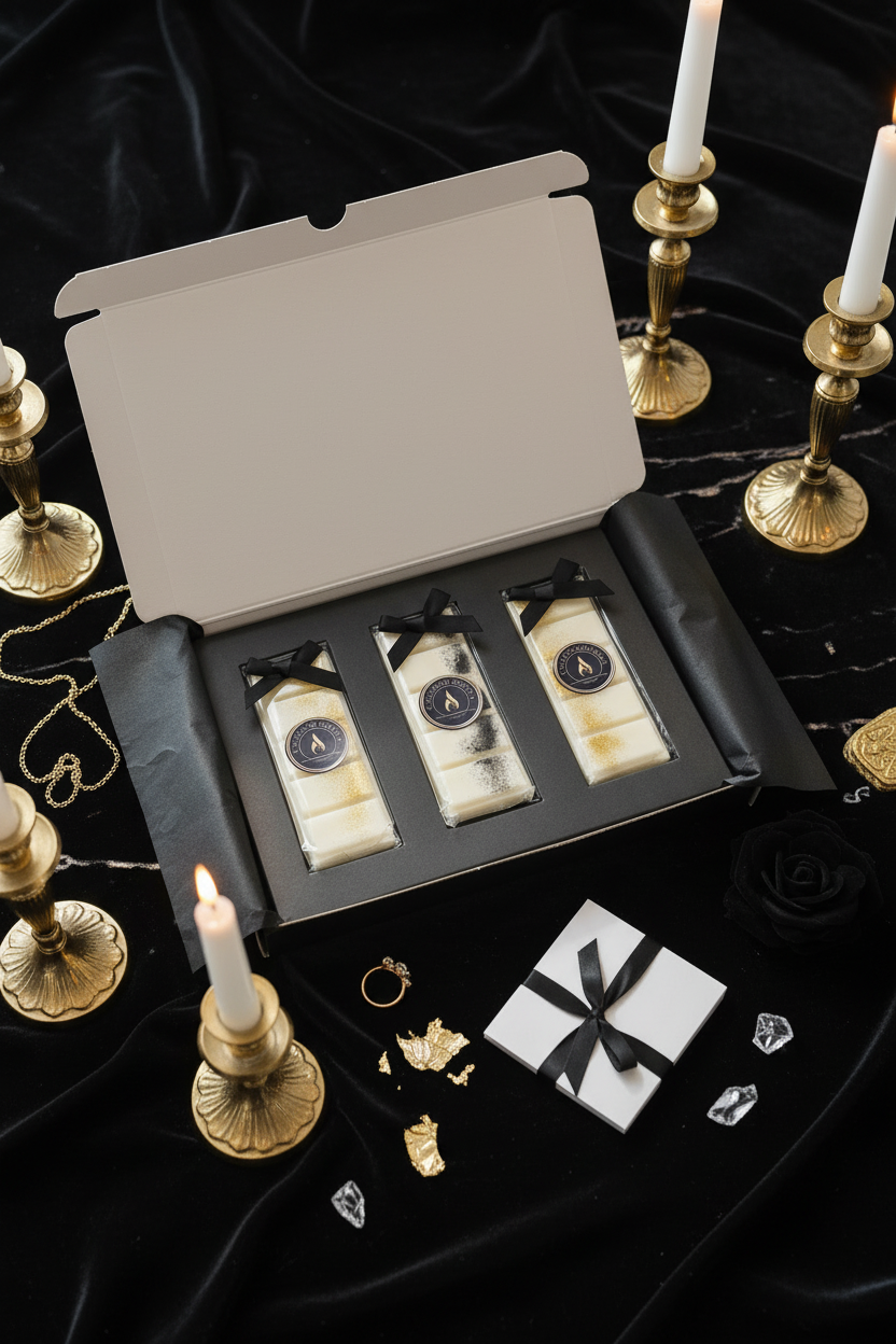 Three-Piece Wax Melt Gift Set - Velvet & Gold